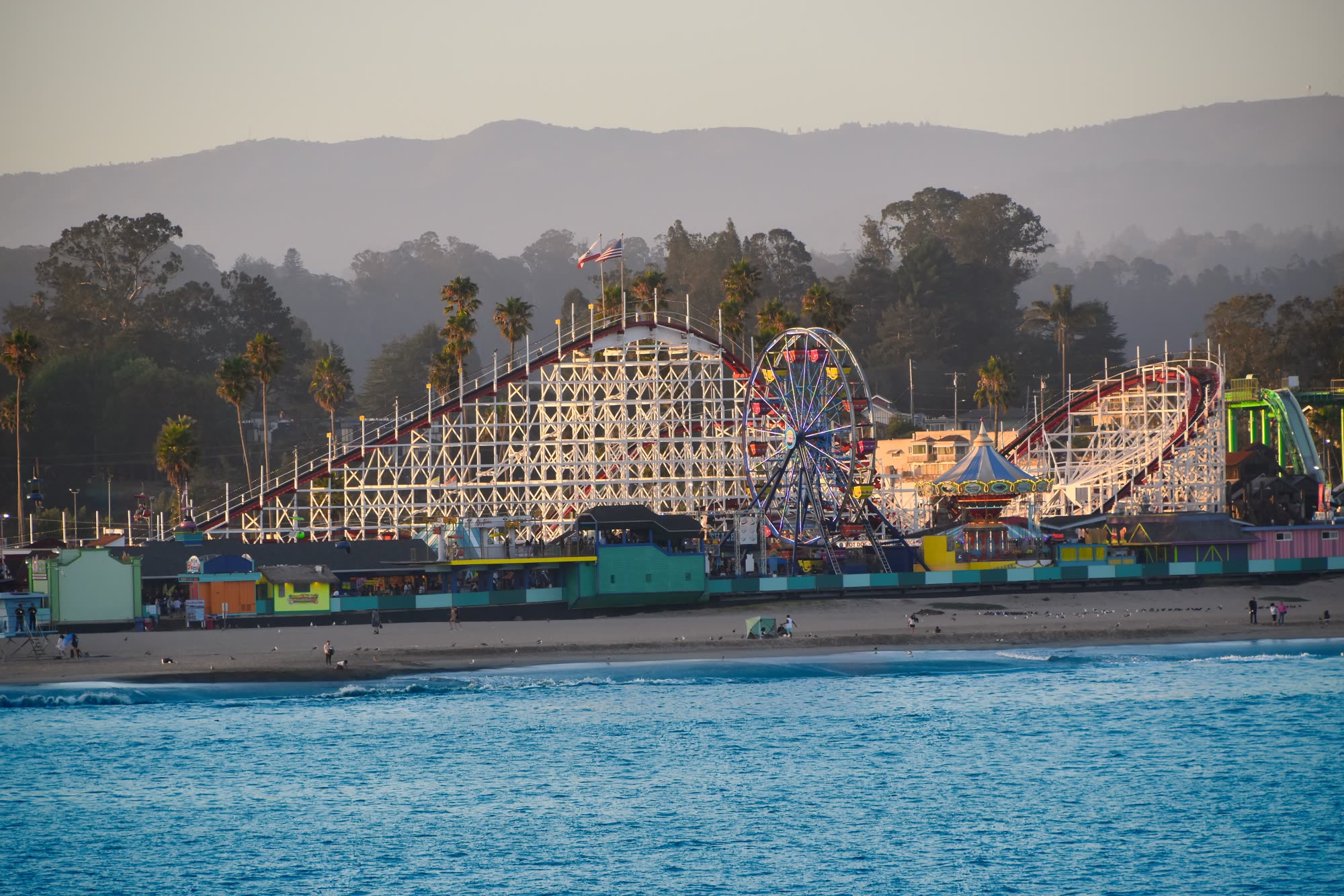 The Santa Cruz Beach Boardwalk and Giant Dipper roller coaster